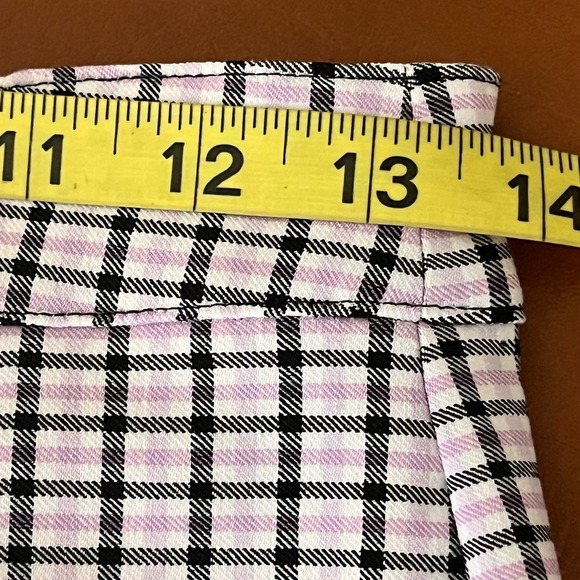Garage Lavender Check Plaid Print A Line Mini Skirt Pink Purple Y2K Skater Small - Picture 9 of 10